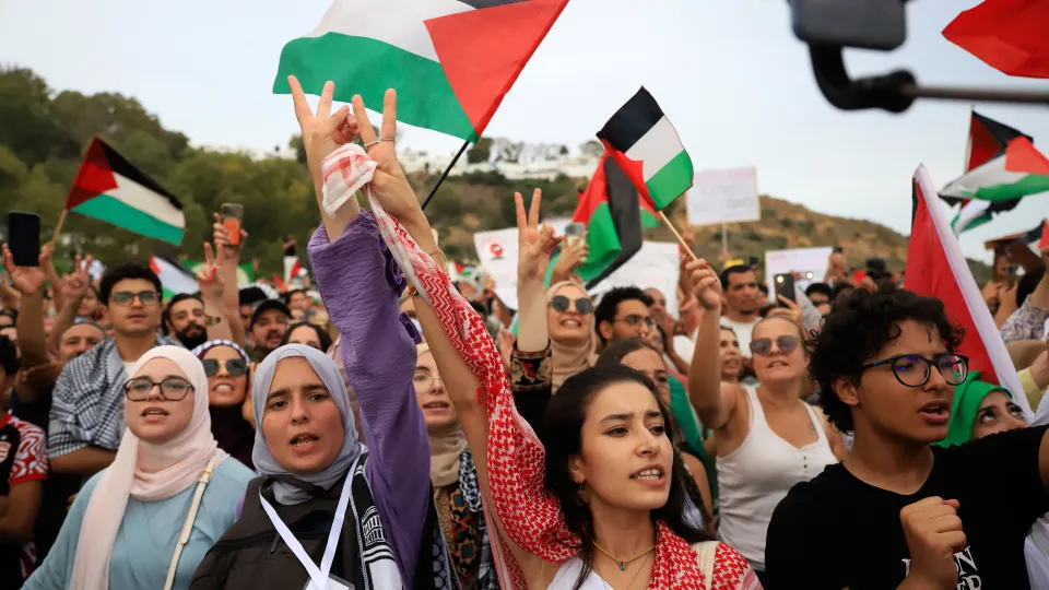Activist group says a drone hit a Gaza aid boat in Tunisia. Authorities deny claim