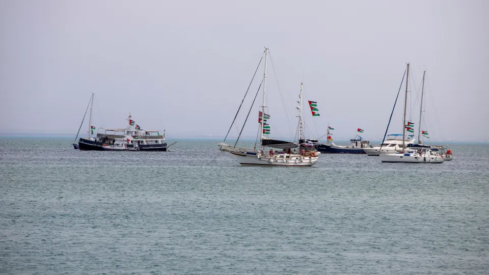 An activist flotilla on a mission to Gaza says it was attacked again in Tunisia